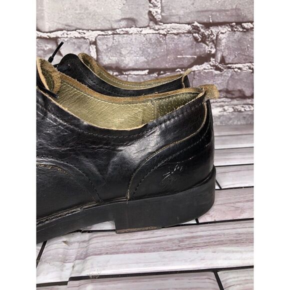 Fly London Black Leather Cap Toe Comfort Lace Up Oxfords Shoes Men Sz 43EU/10M - Picture 15 of 16